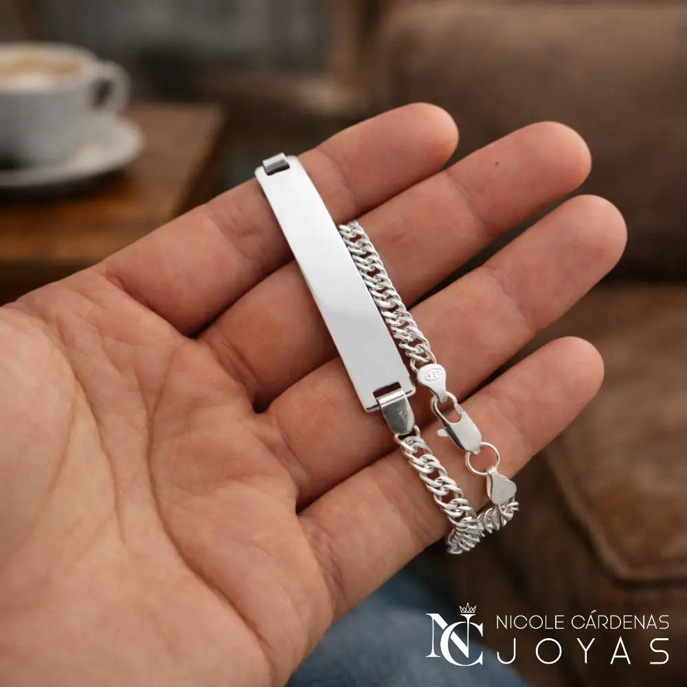 PULSERA PIOCHA DOBLE GRUMET de 21 cm LARGO