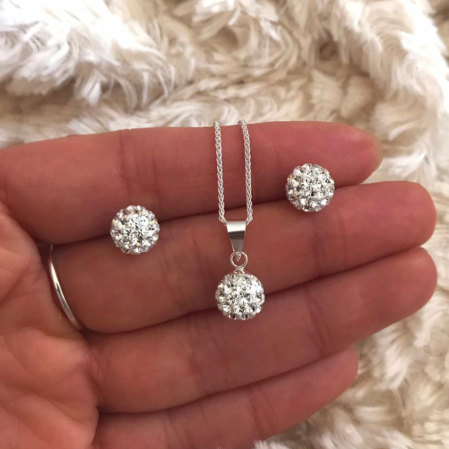 CONJUNTO ESFERA STRASS 8 mm DIÁMETRO