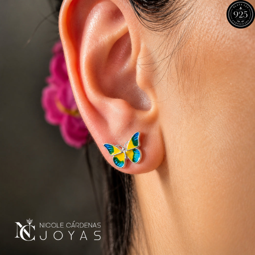 CONJUNTO MARIPOSA ESMALTADA
