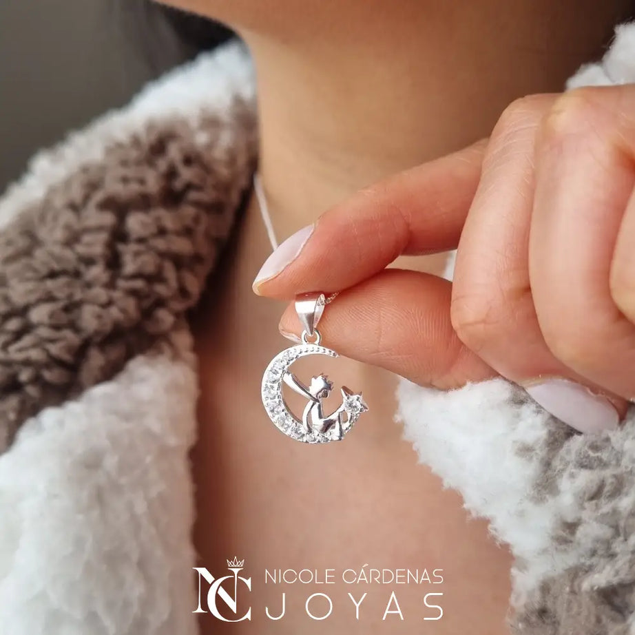 COLLAR EL PRINCIPITO EN LUNA CON CIRCONES