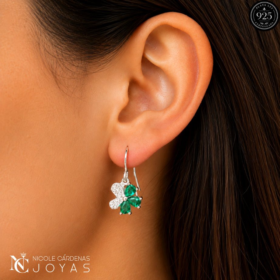 CONJUNTO FLOR CIRCONES ESMERALDA