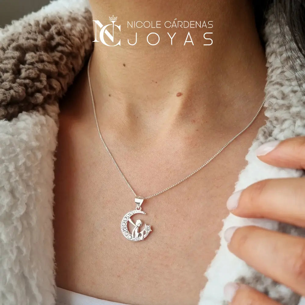 COLLAR EL PRINCIPITO EN LUNA CON CIRCONES