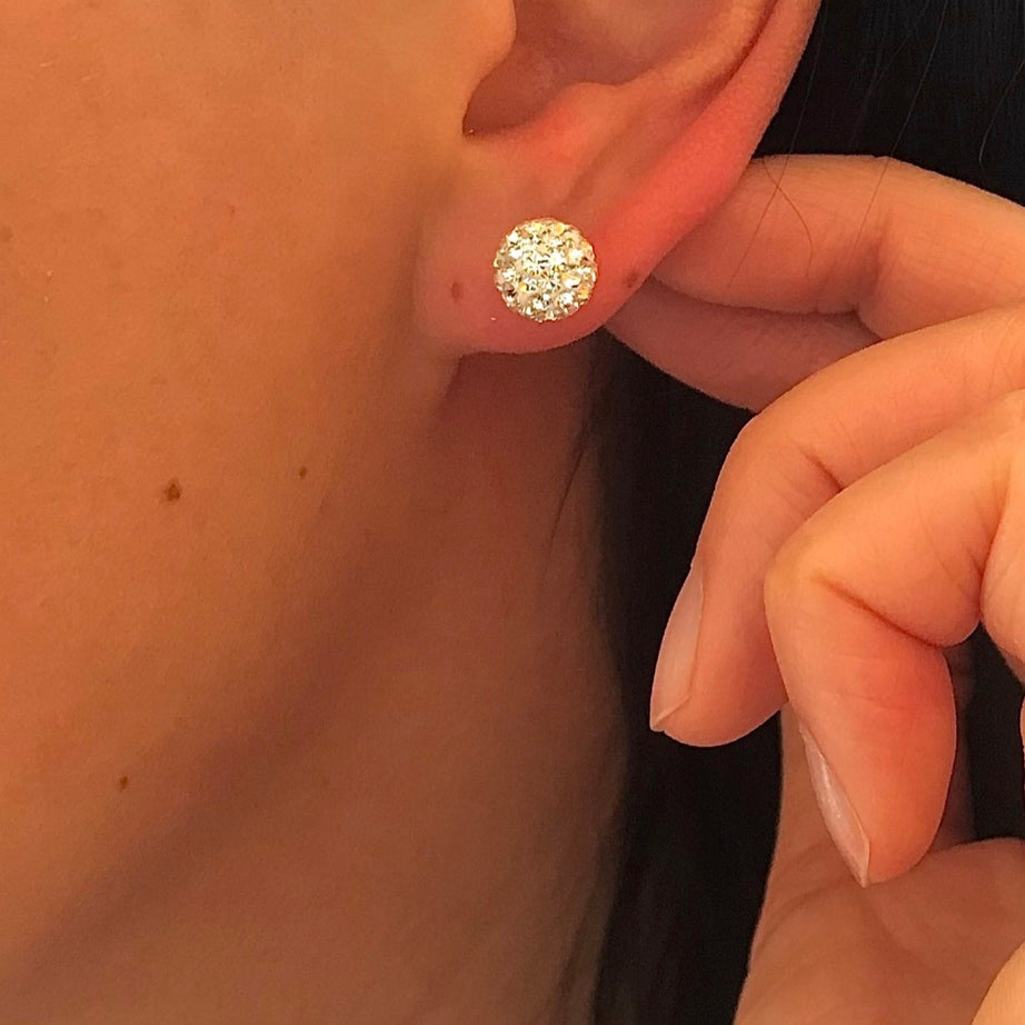 CONJUNTO ESFERA STRASS 8 mm DIÁMETRO