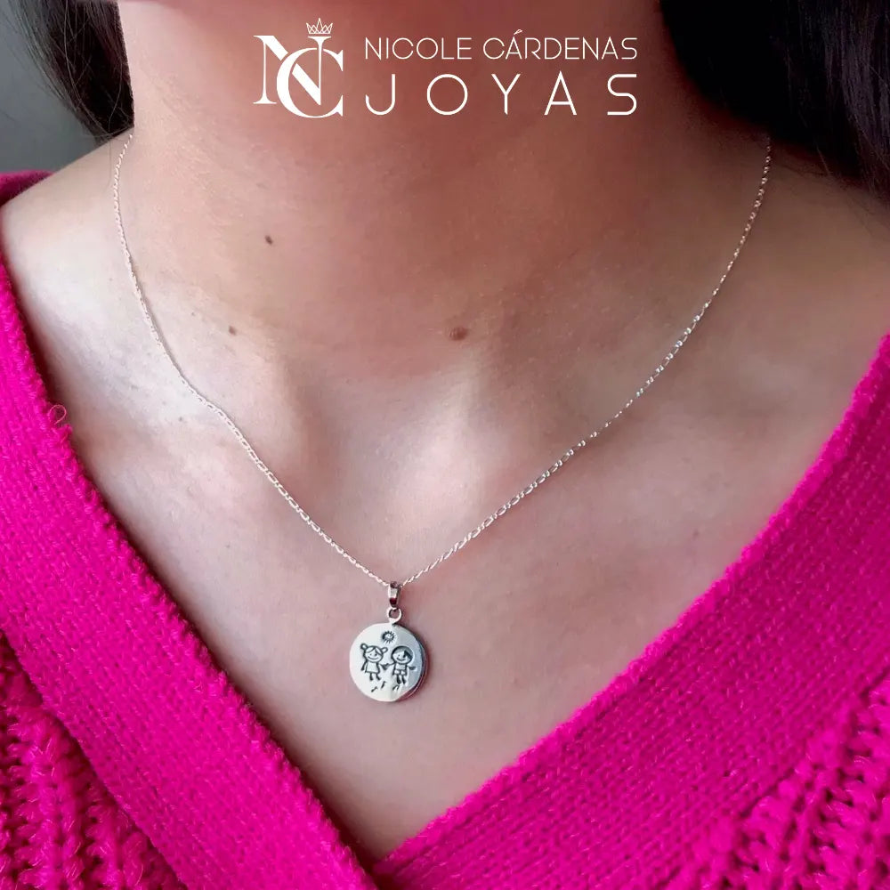 COLLAR PLACA CIRCULAR  NIÑO - NIÑA