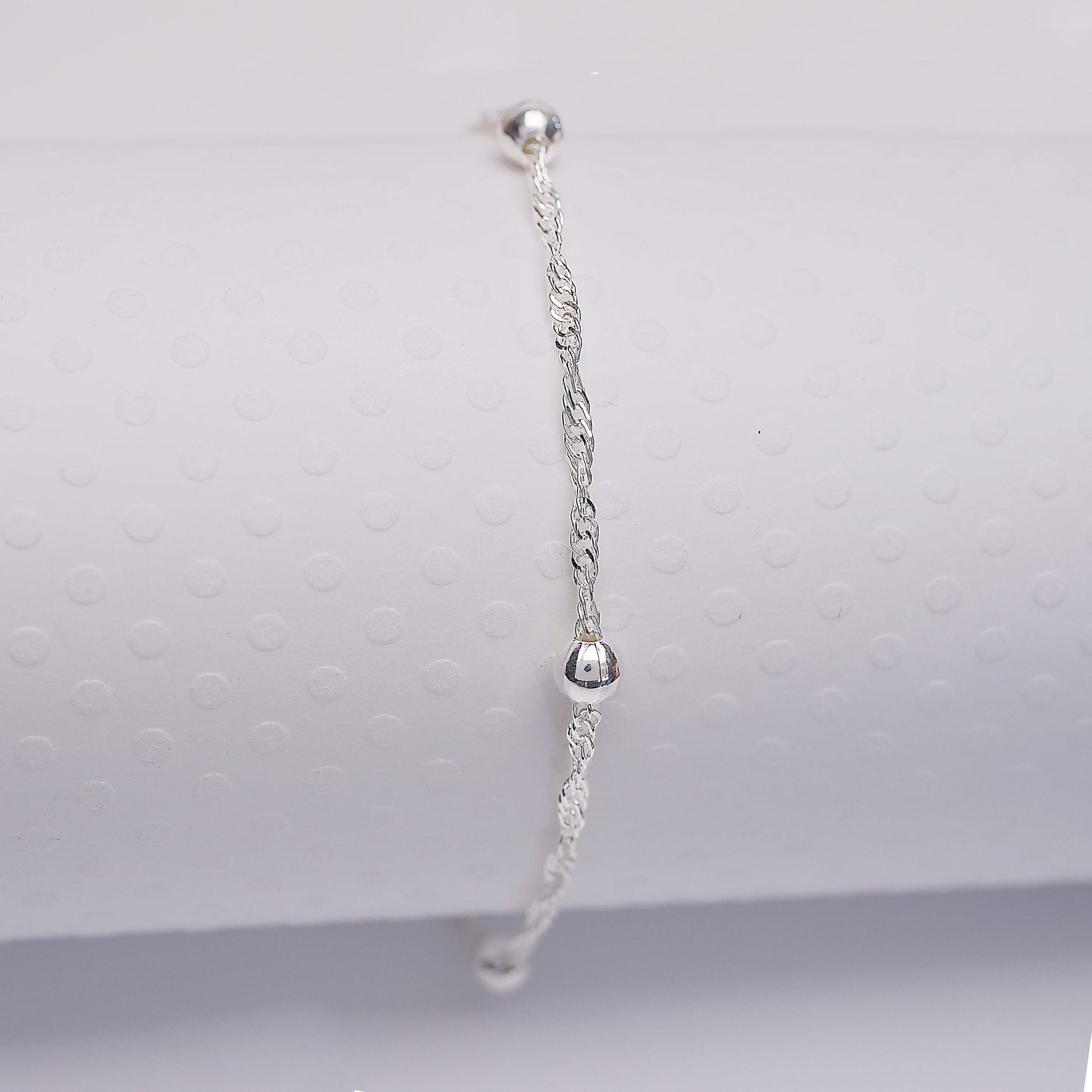 PULSERA SINGAPUR CON ESFERAS 18 cm