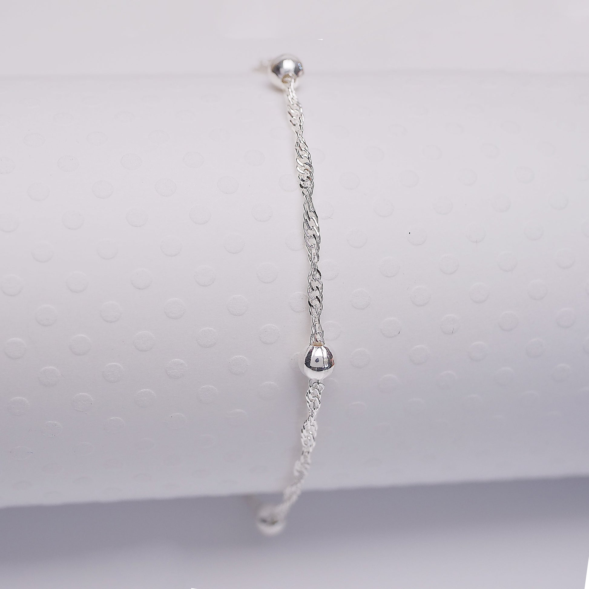 PULSERA SINGAPUR CON ESFERAS 18 cm