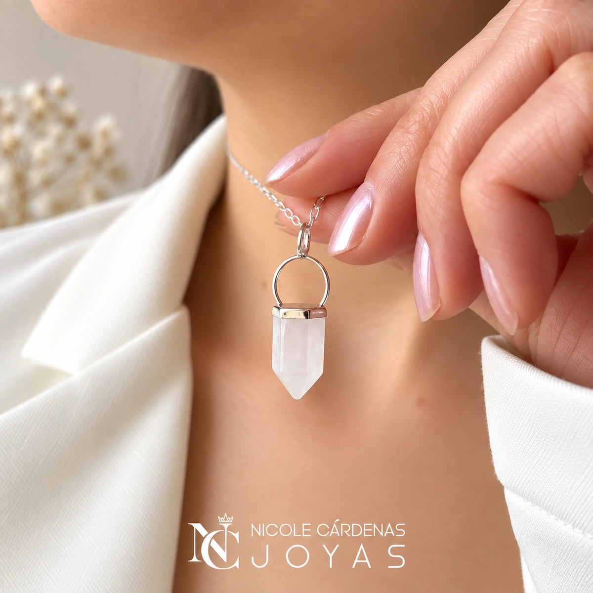 COLLAR CUARZO BLANCO