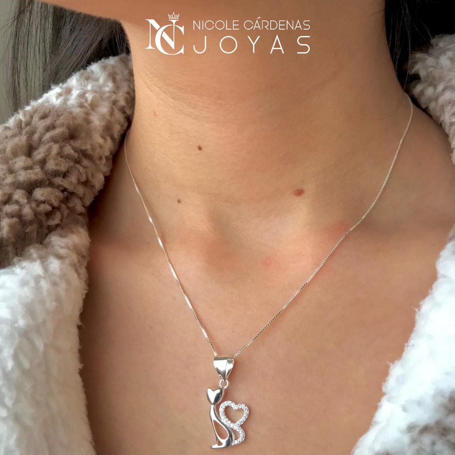 COLLAR GATITO Y CORAZÓN