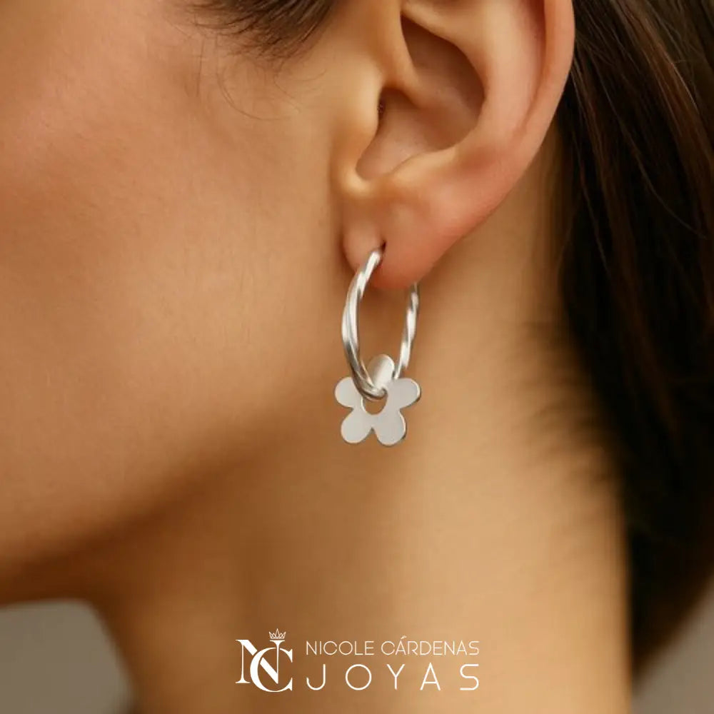 ARGOLLA 20 mm FACETADA CON FLOR