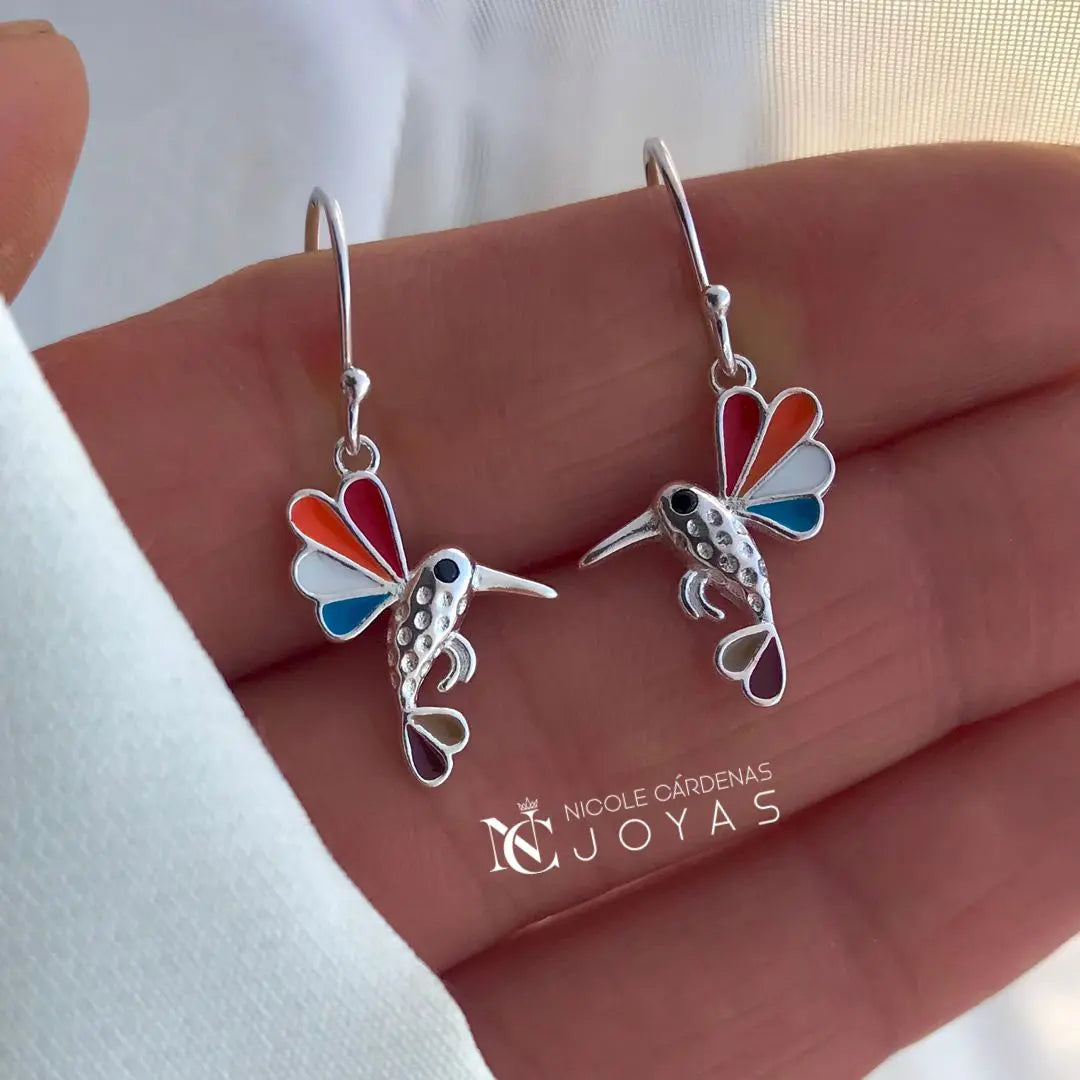 AROS COLIBRÍ ESMALTADOS MULTICOLOR