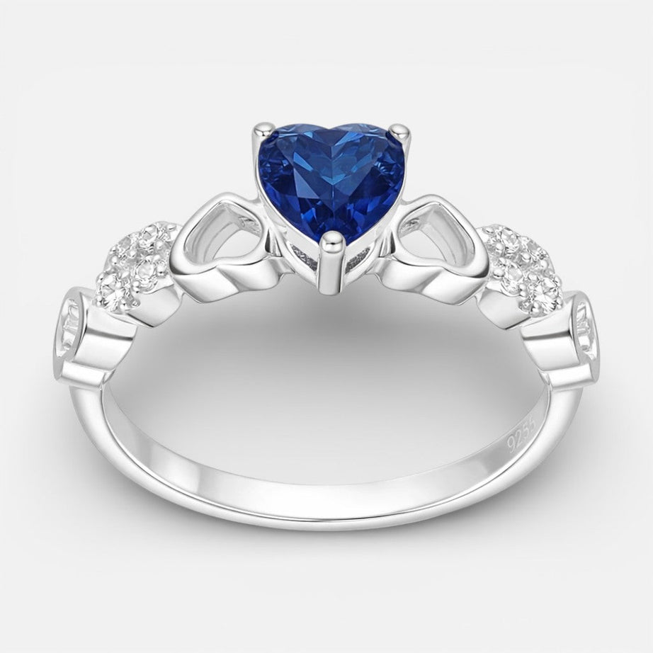 ANILLO CORAZÓN ZAFIRO 6 mm