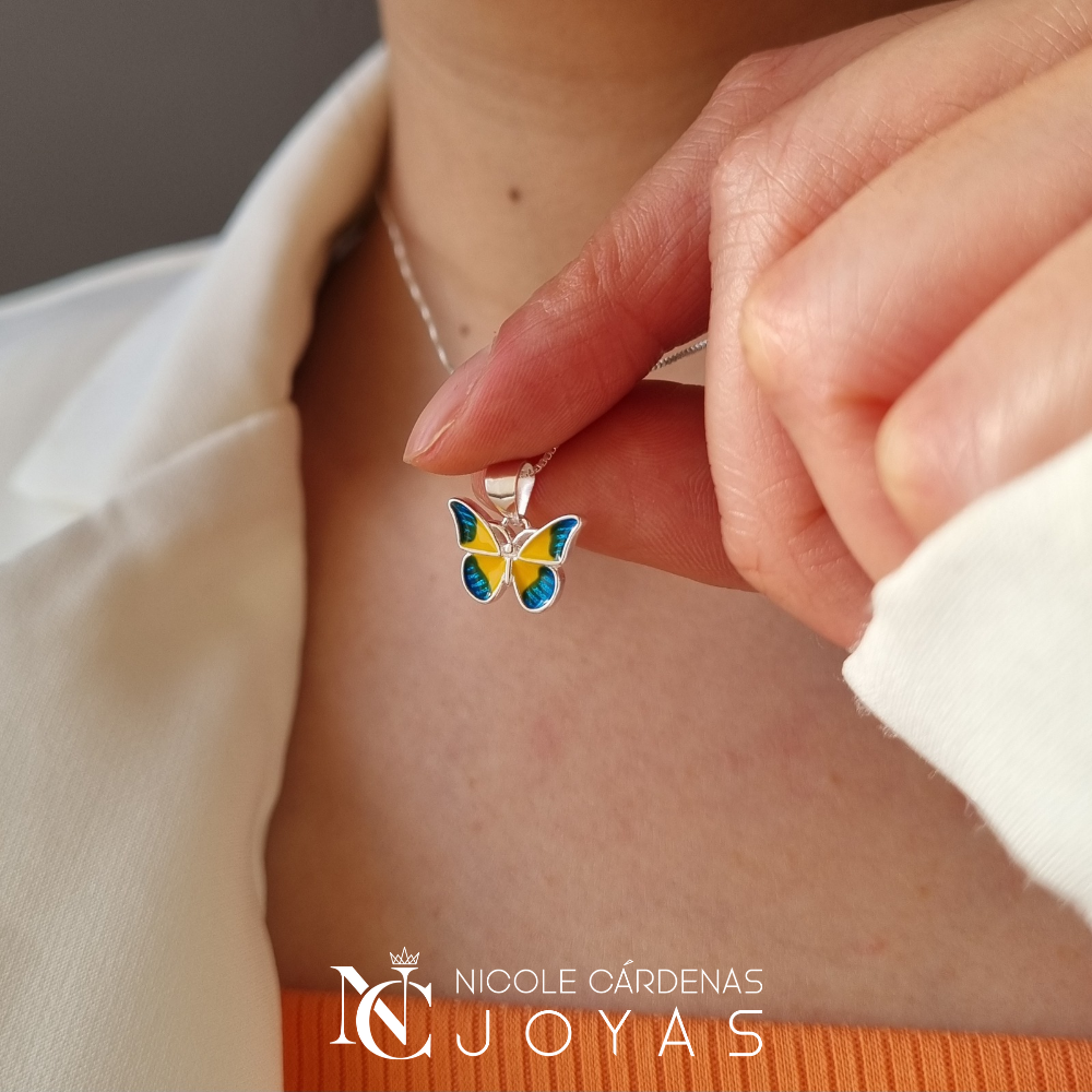 CONJUNTO MARIPOSA ESMALTADA