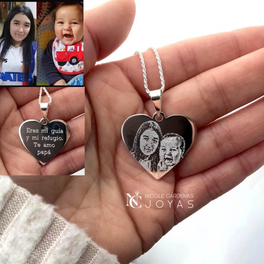 Fotograbado en placa Corazón Grande
