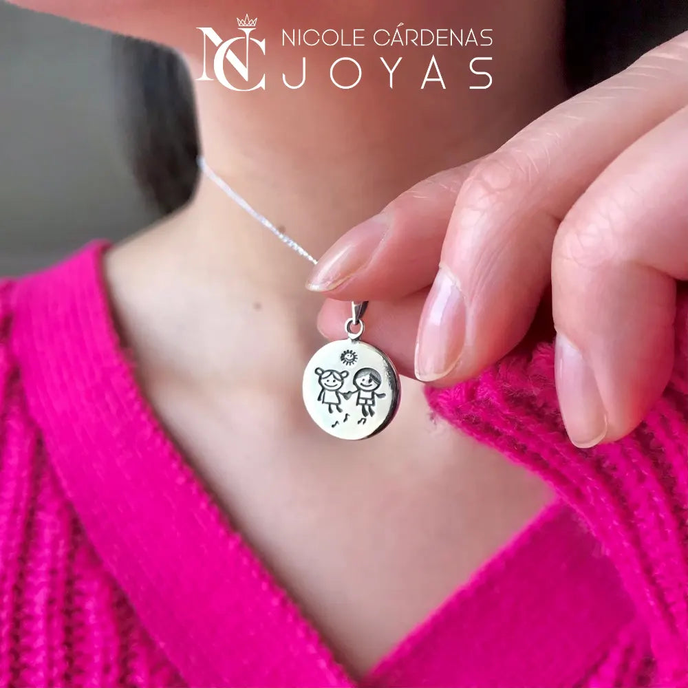 COLLAR PLACA CIRCULAR  NIÑO - NIÑA