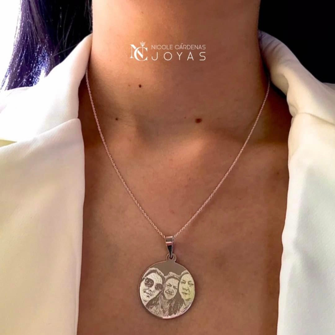 Fotograbado en placa circular Grande