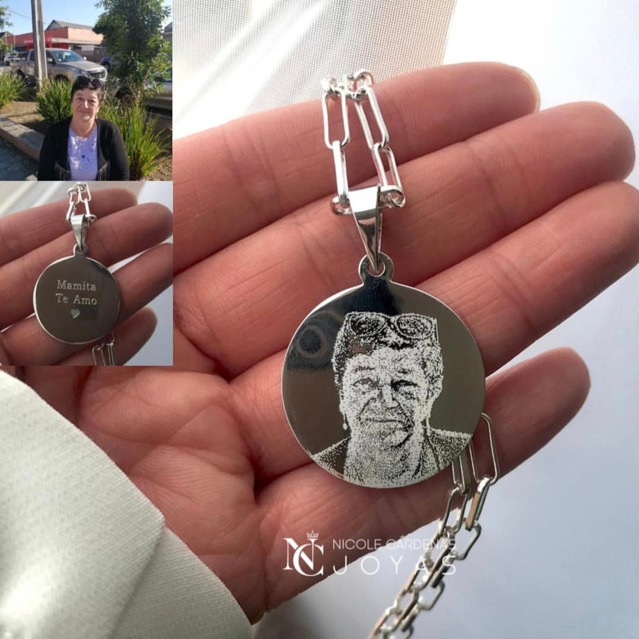 Fotograbado en placa circular Grande