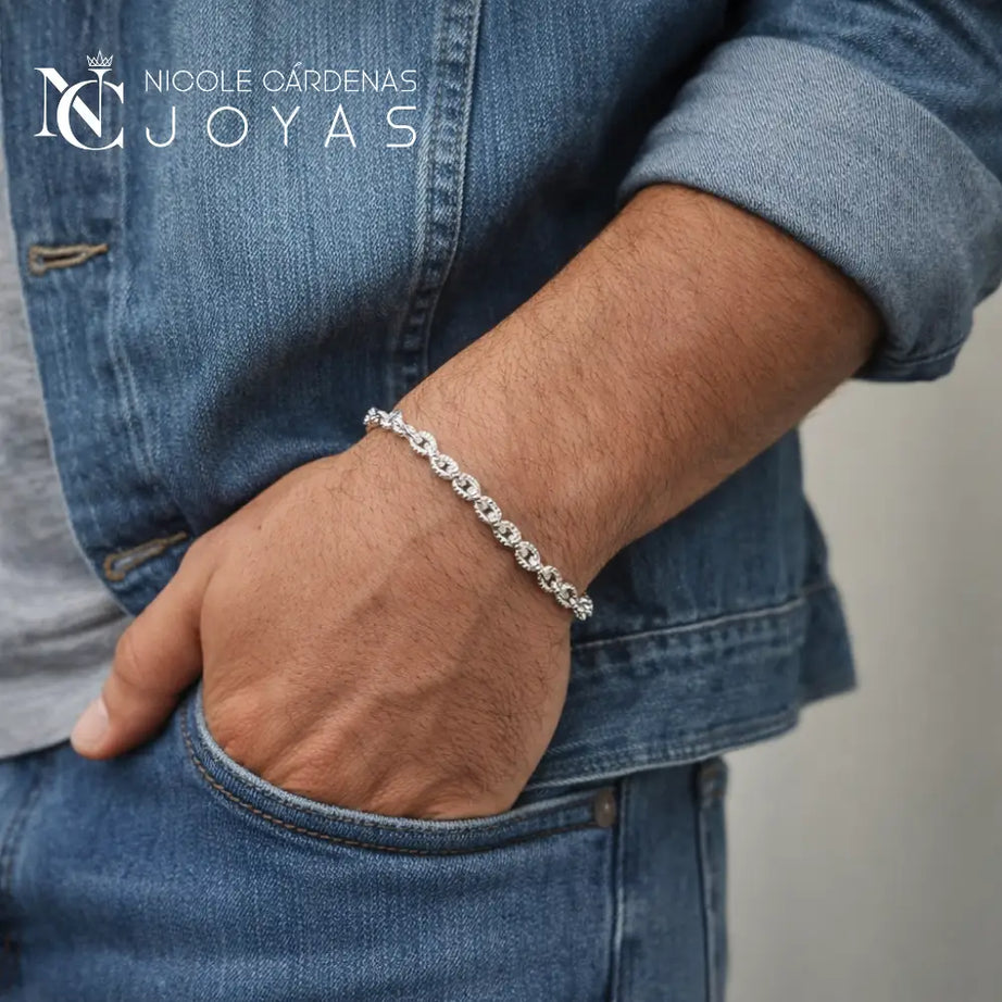 PULSERA TRADICIONAL LIMADA de 20 cm LARGO- 4 mm ANCHO