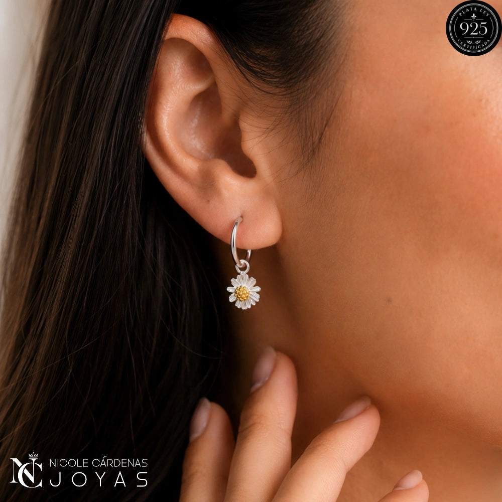 AROS FLOR MARGARITA ARGOLLA 12 MM