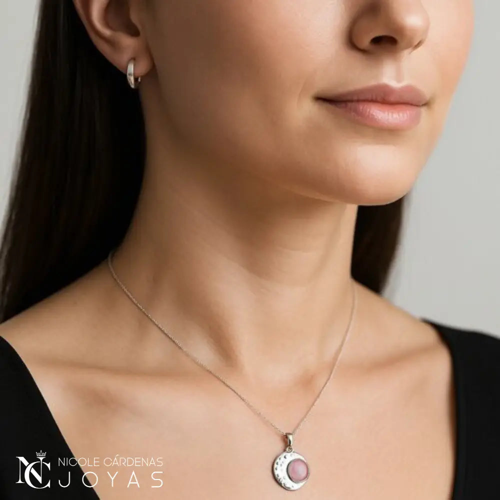 COLLAR CUARZO ROSA CON ESTRELLAS