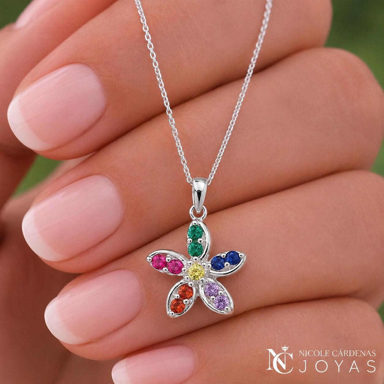 COLLAR FLOR CIRCONES MULTICOLOR