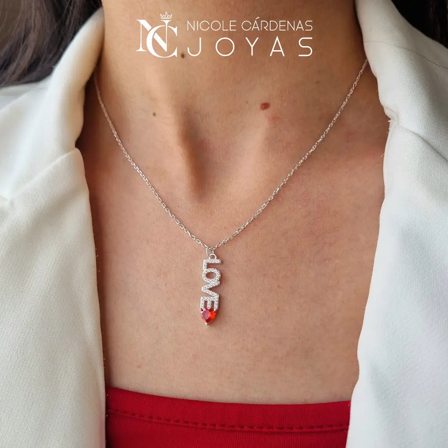 COLLAR LOVE CIRCÓN CORAZÓN RUBÍ