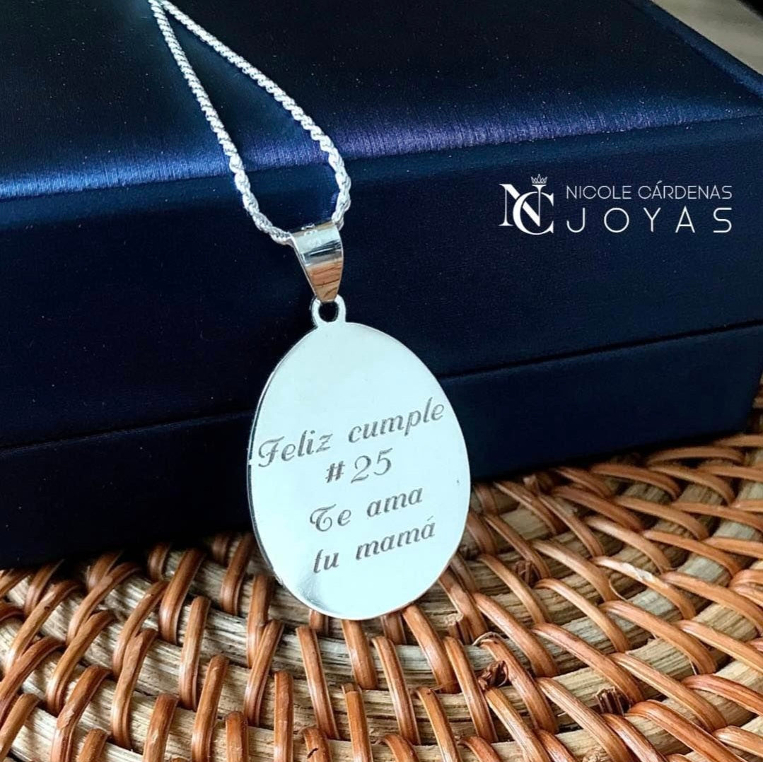 Grabado placa ovalada grande