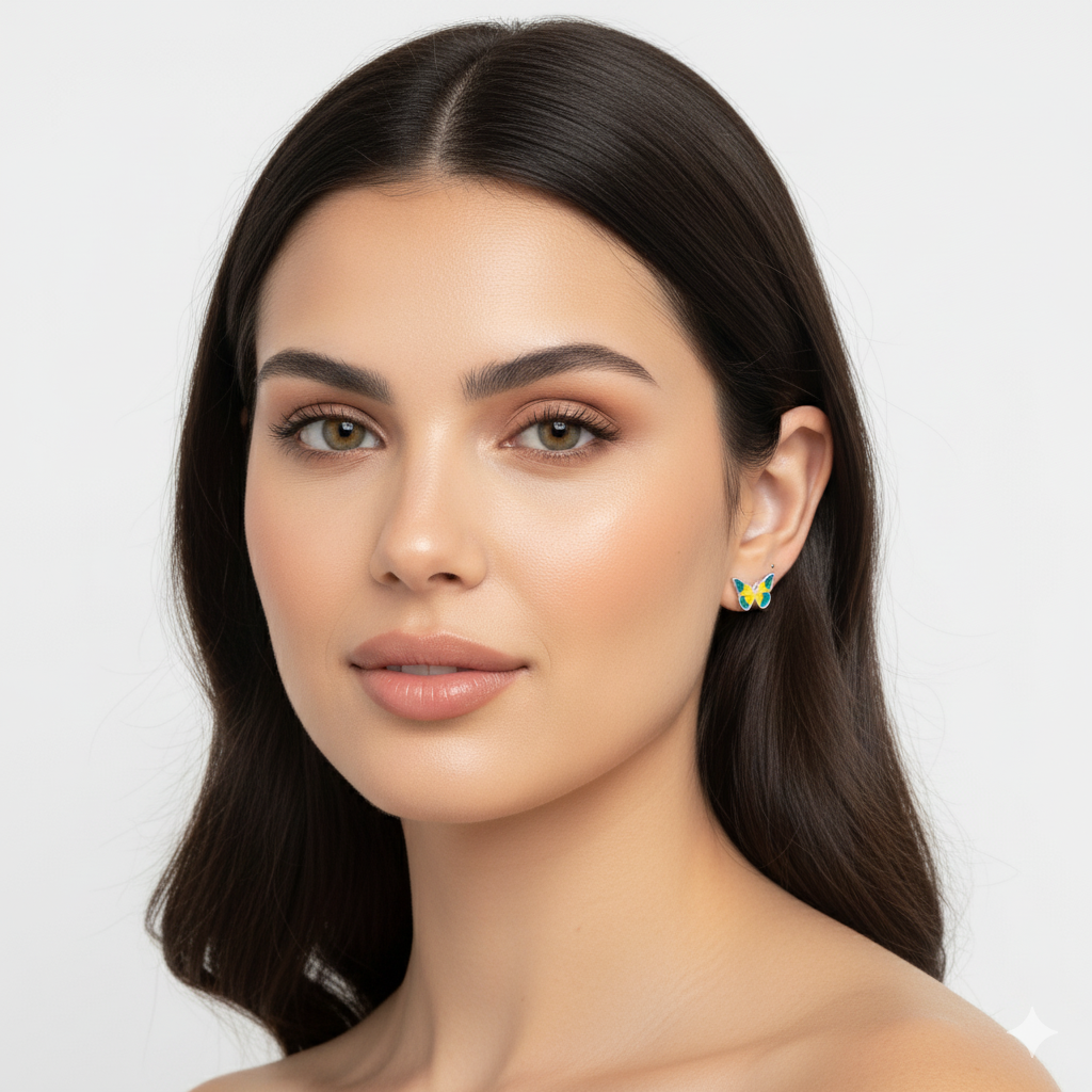 CONJUNTO MARIPOSA ESMALTADA