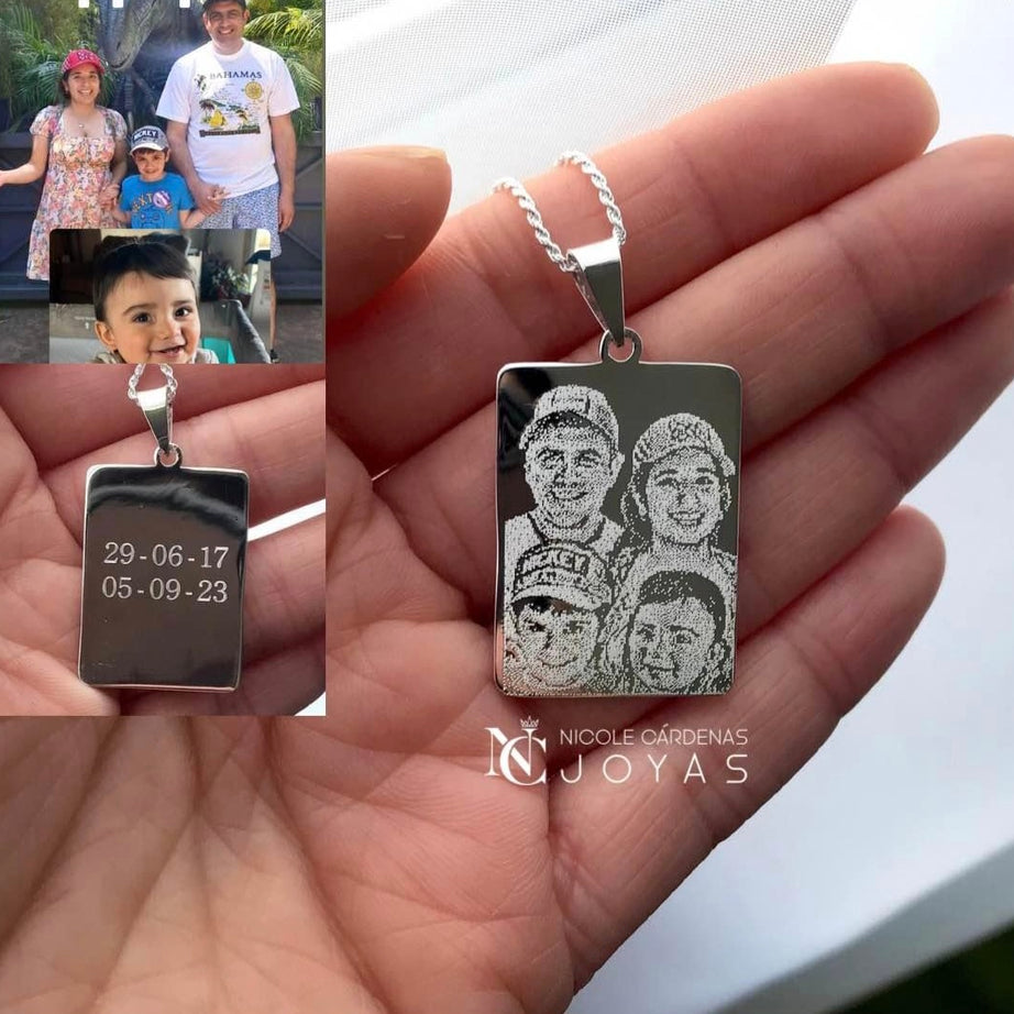 Fotograbado en placa rectangular Grande