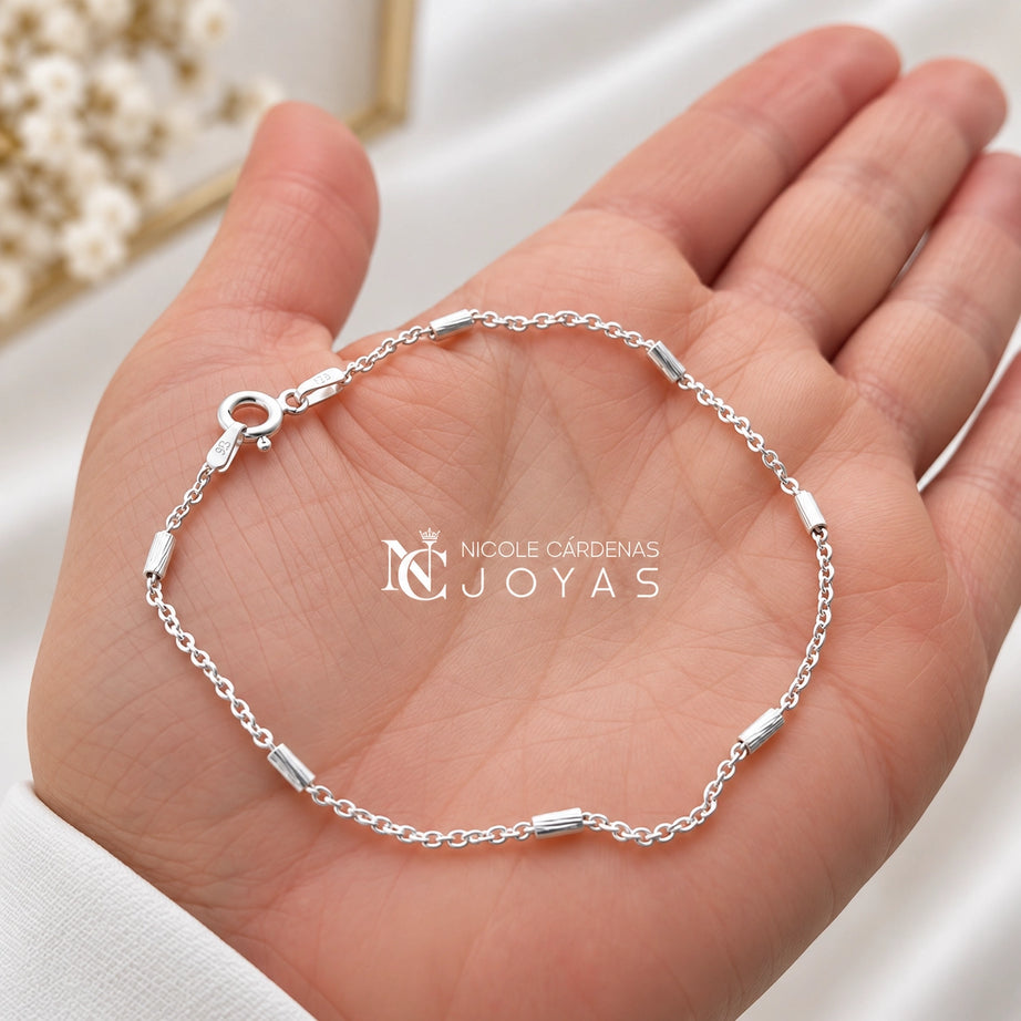 PULSERA PALITOS FACETADOS