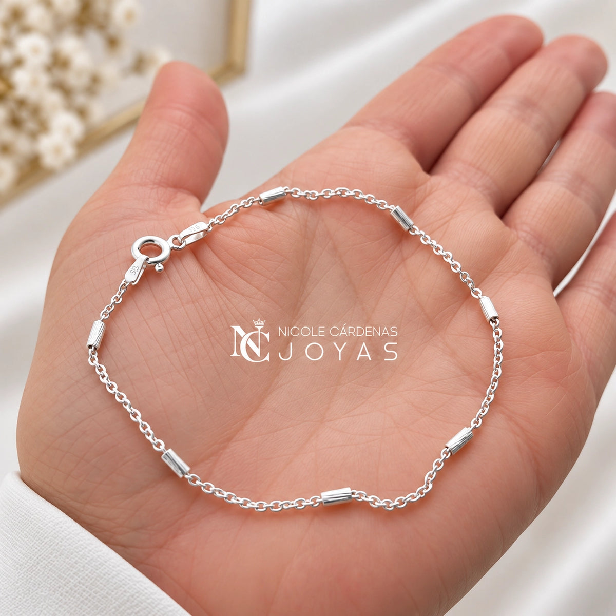 PULSERA PALITOS FACETADOS