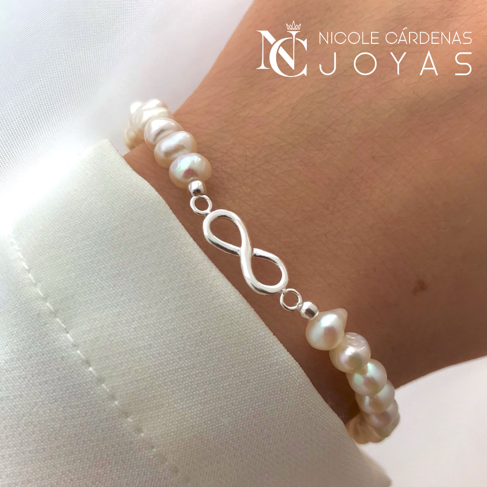 PULSERA PERLAS INFINITO