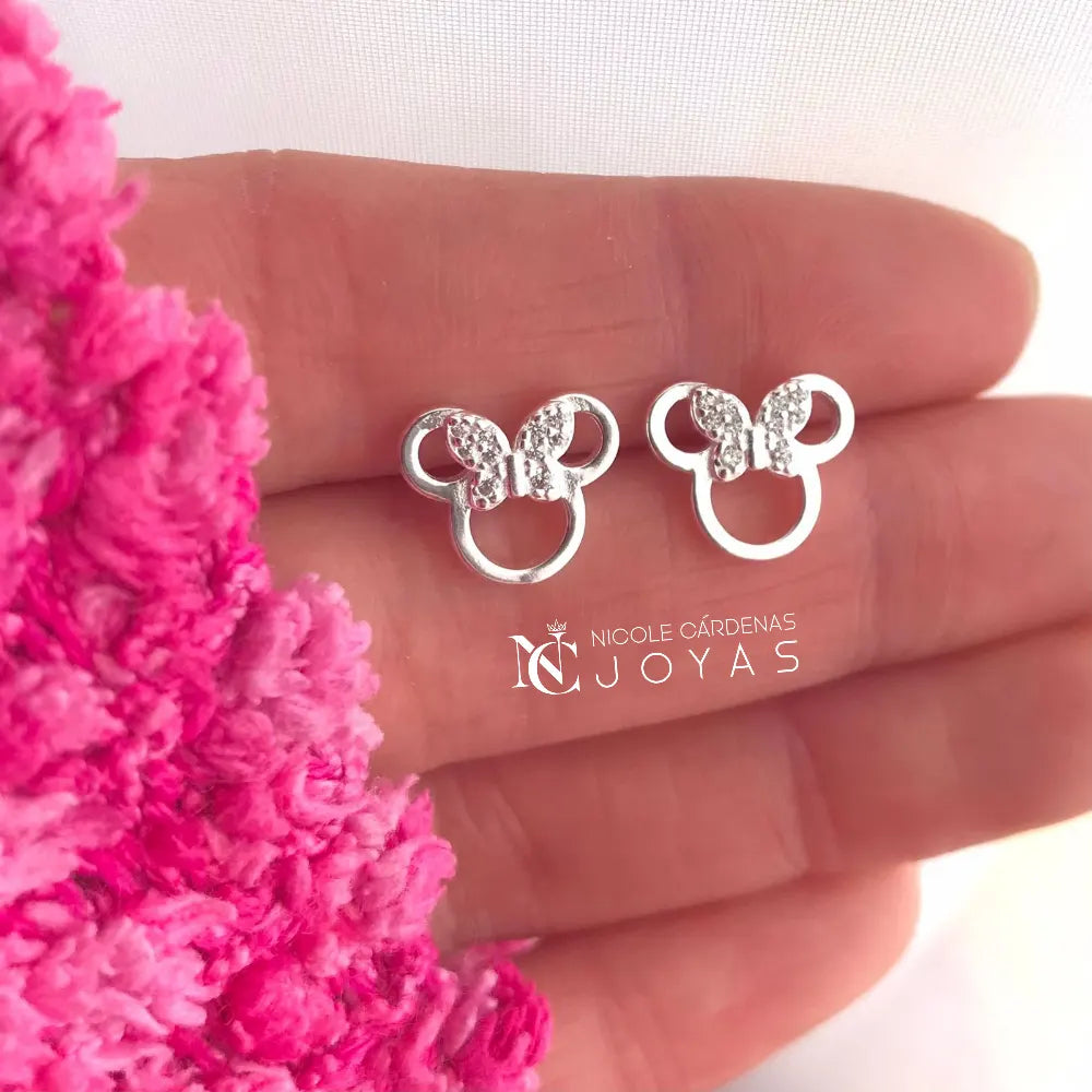 AROS NIÑA MINNIE MOUSE CON CIRCONES
