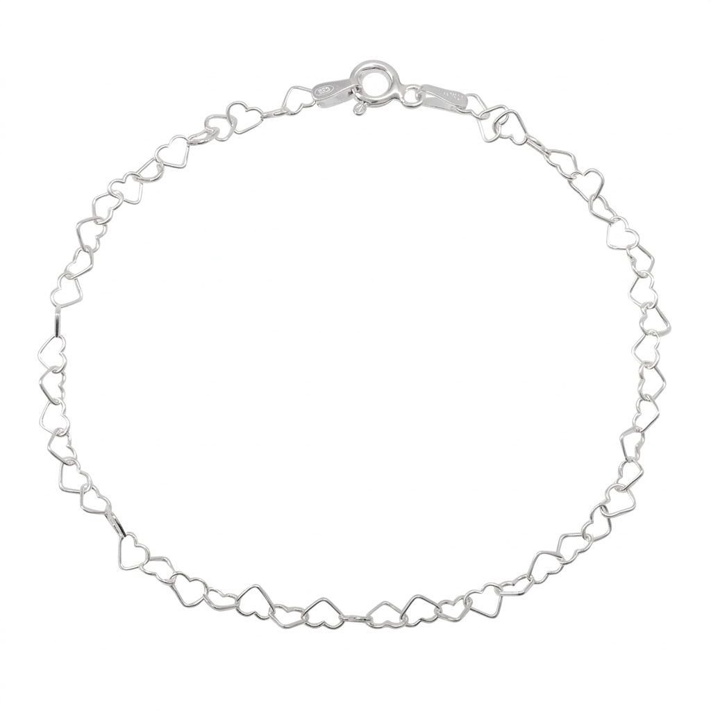 PULSERA CORAZONES 19 cm