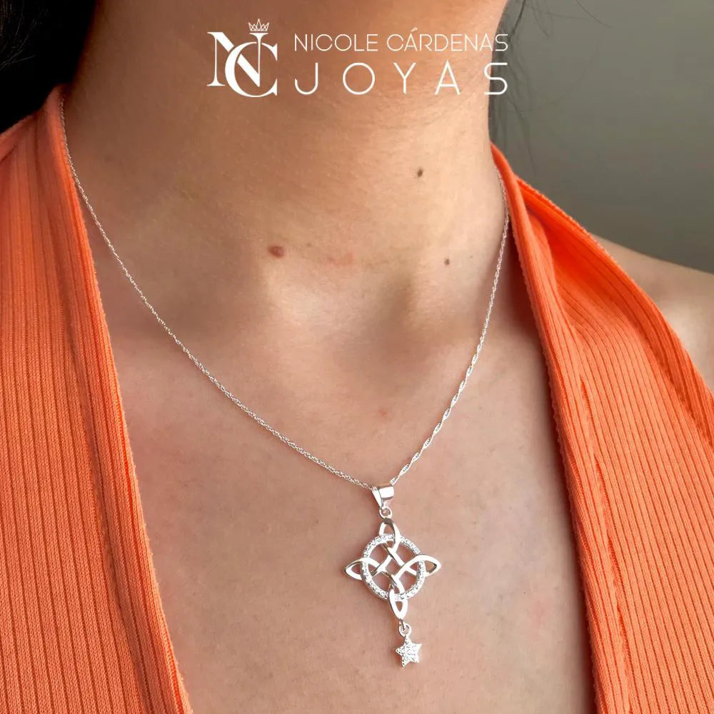 COLLAR NUDO DE BRUJAS CON ESTRELLA