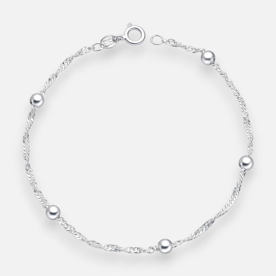 PULSERA SINGAPUR CON ESFERAS 18 cm