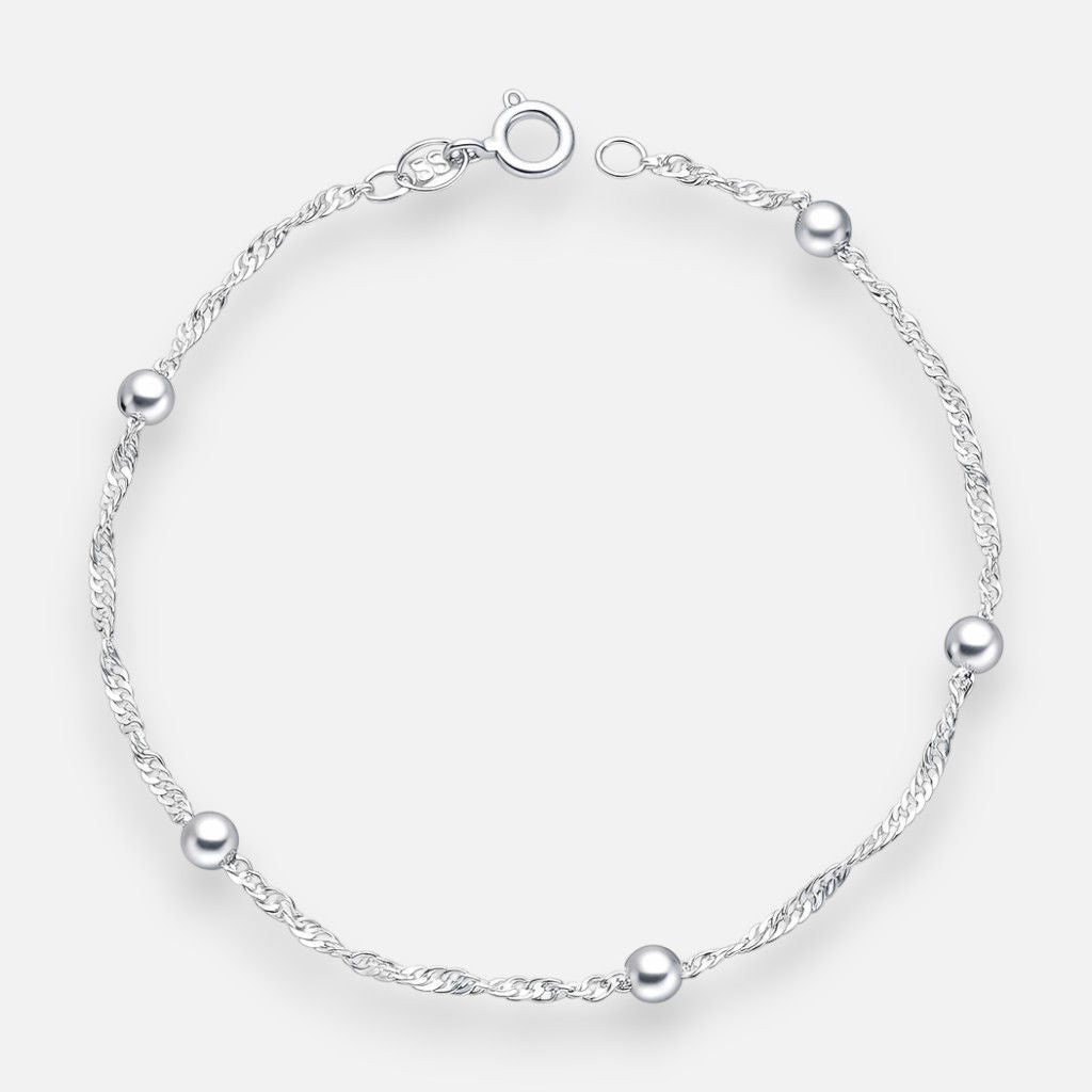 PULSERA SINGAPUR CON ESFERAS 18 cm
