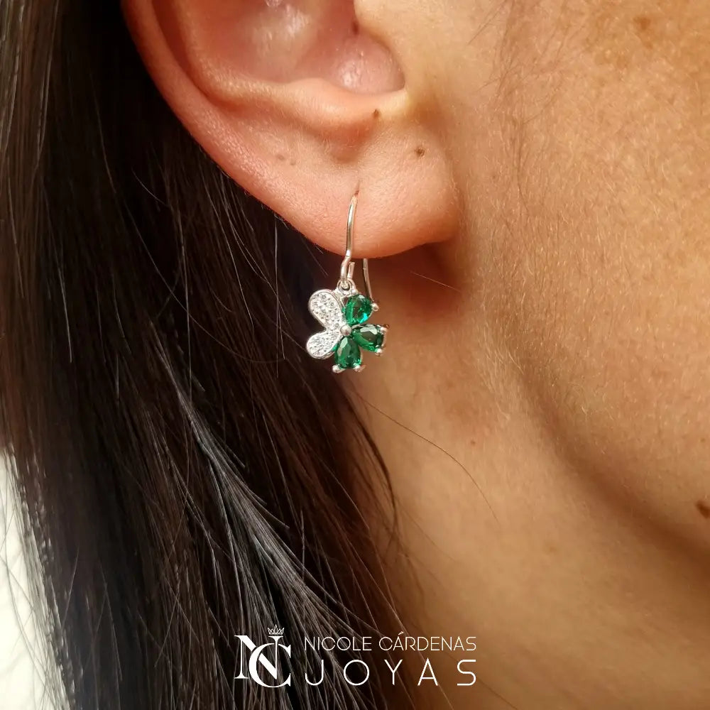 CONJUNTO FLOR CIRCONES ESMERALDA