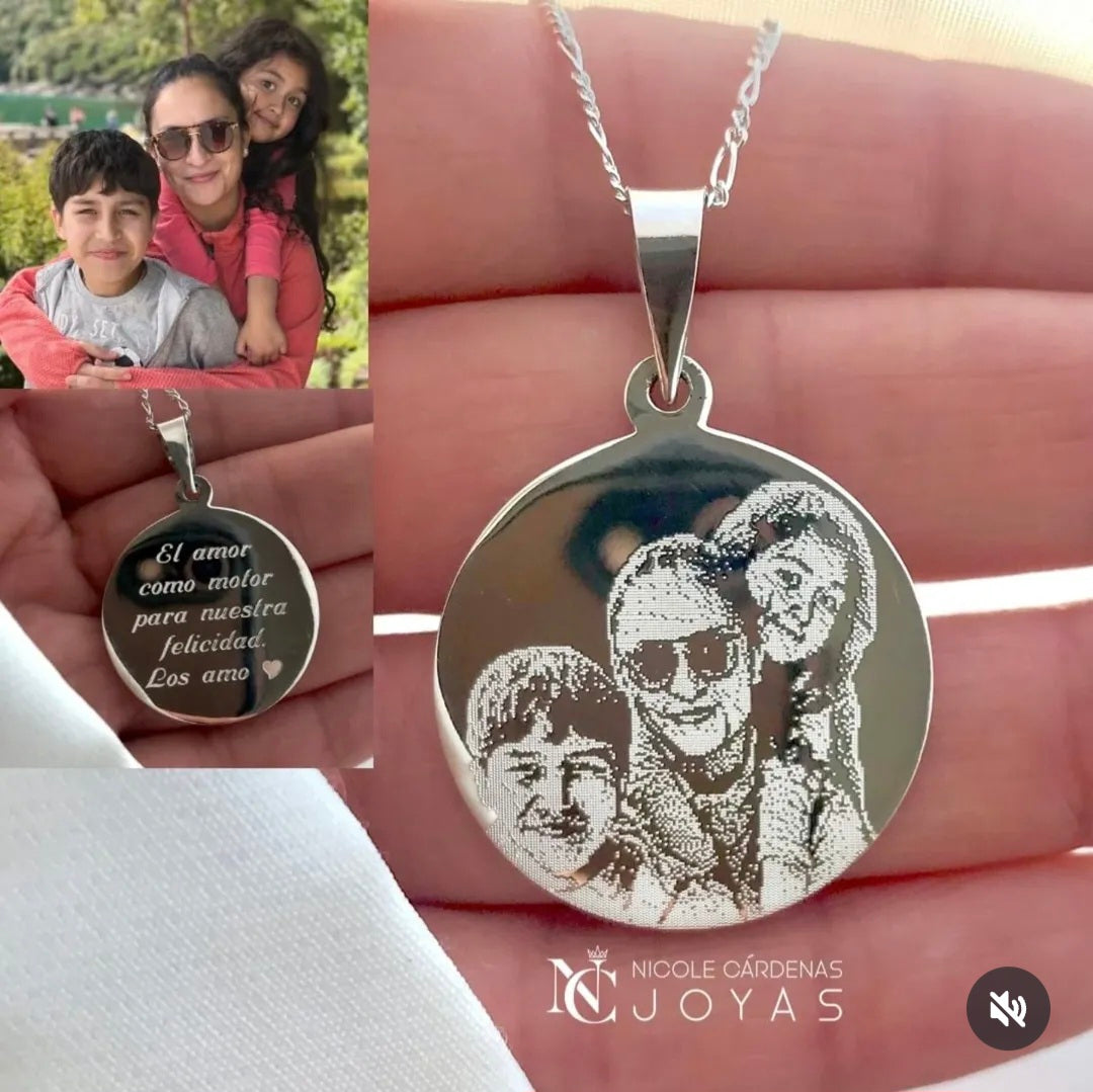 Fotograbado en placa circular Grande