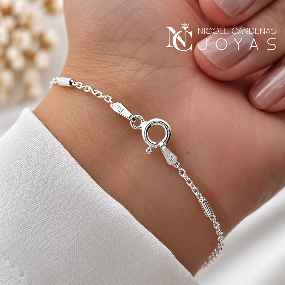 PULSERA PALITOS FACETADOS
