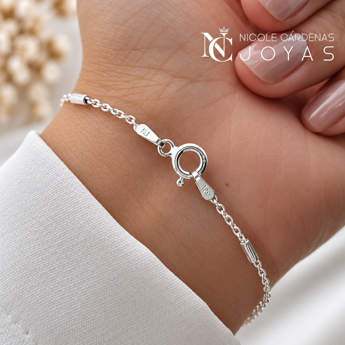 PULSERA PALITOS FACETADOS
